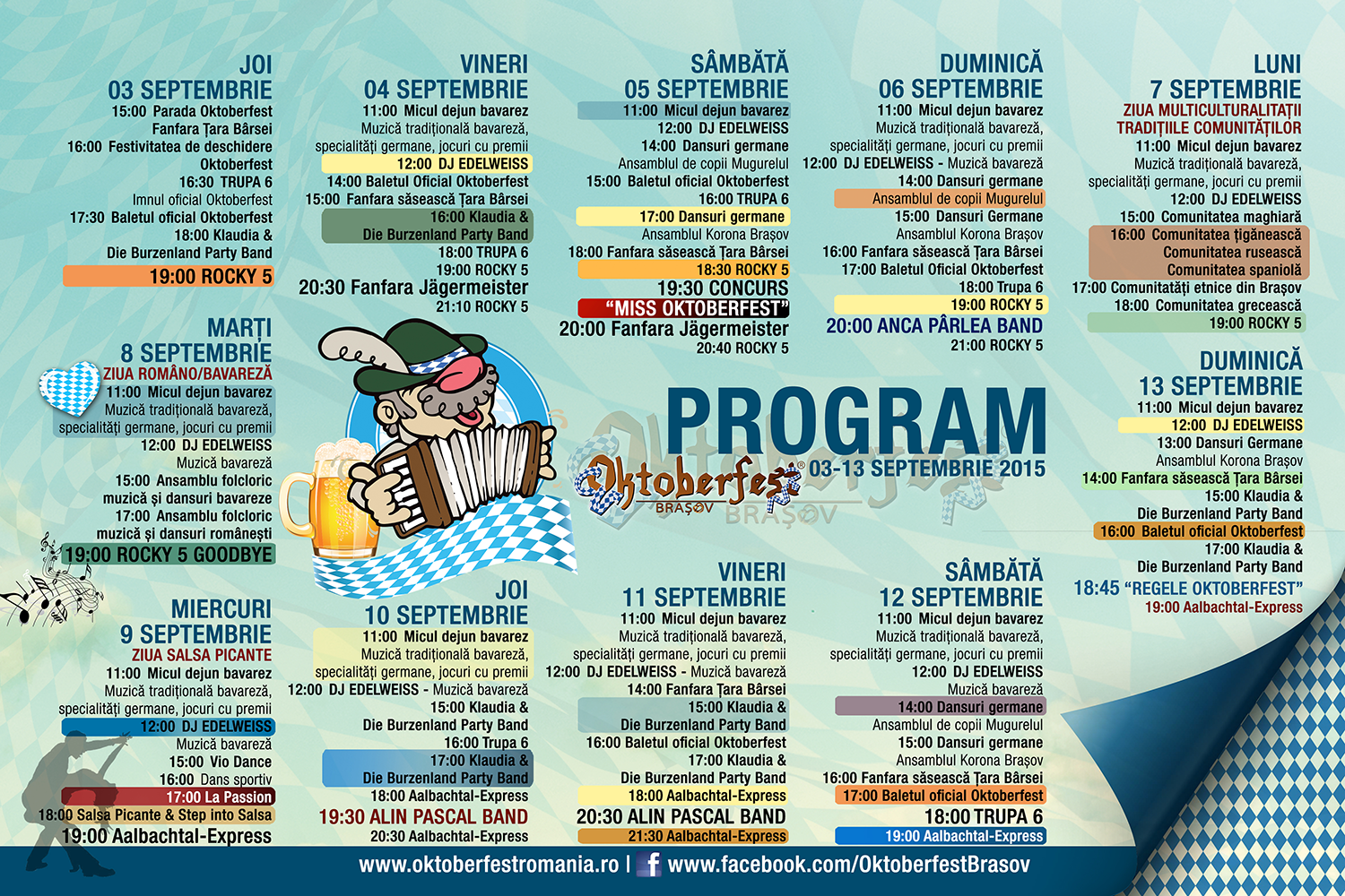 Program Oktoberfest Brasov 2015
